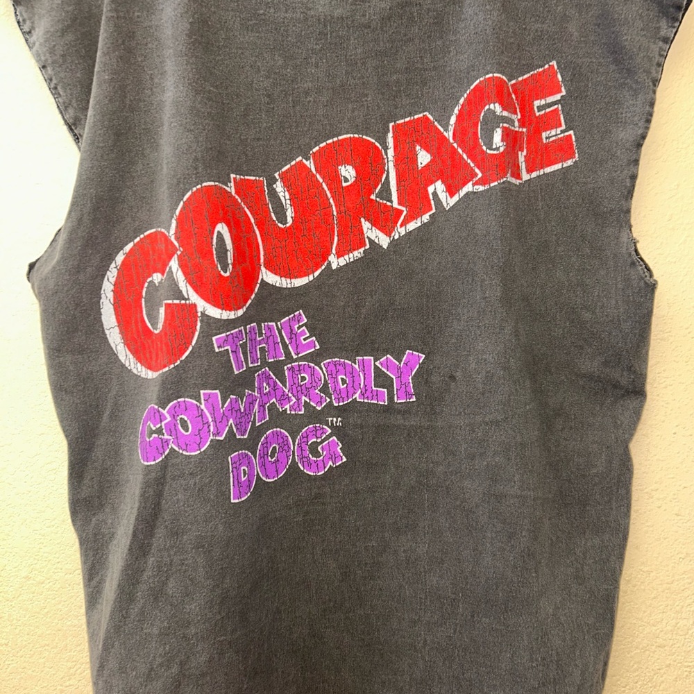 Culture kings- Cartoon Network Courage the Cowardly Dog Black Sleeveless Tee. - Picture 4 of 5